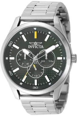 Produktbild von Invicta Specialty 49961 Herrenuhr - Quarzwerk - Edelstahl mit grünem Zifferblatt - 46 mm