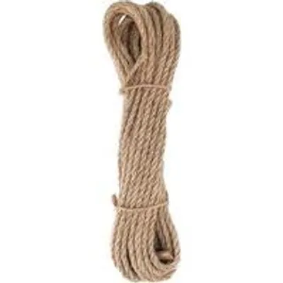 Productafbeelding van Natuurlijke Jute Touw 6 mm - 10 m, Henneptouw, Milieuvriendelijk en Duurzaam