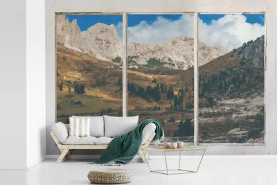 Produktbild von MuchoWow® Fototapete für Wohnzimmer oder Schlafzimmer Wandtapete Vinyl Motivtapete Aussicht - Natur - Berge - 600x400 cm - Vinyltapeten