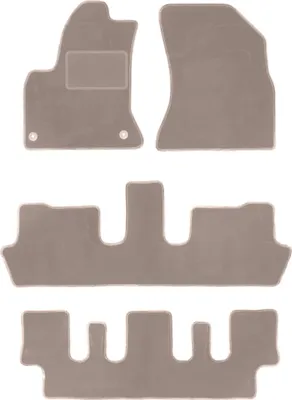 Immagine prodotto di Tappetini auto in velluto per Citroen C4 Grand Picasso 7 posti (2006-2013) - set di tappetini LUX beige (4 pezzi)