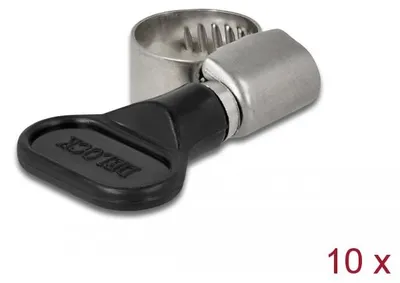 Immagine prodotto di DELOCK Schlauchschelle, Flügelmutter 8-12mm 10 Stk. schwarz