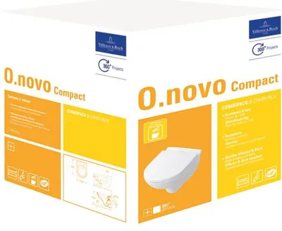 Produktbild von Villeroy & Boch V&B Combi-Pack O.NOVO inkl. Wand-WC tief und WC-Sitz weiß