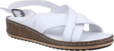 Image de Hush Puppies Femme Elena Sandale en cuir à coins FS7058 (36 UE) (Blanc)