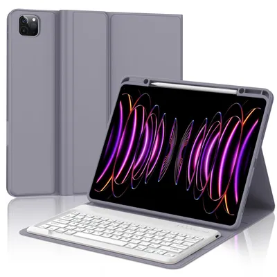Produktbild von Hülle mit für Pro 6 5 4 3 Generation Pro 12 9 Hülle Lila Tastatur