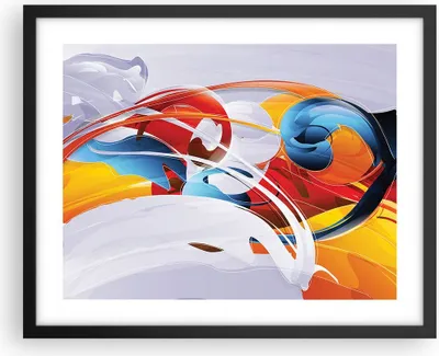Produktbild von Gerahmtes Poster - Schwarzer Rahmen - Abstraktion modern - 50x40 cm - Wand Bild - Wanddeko - Wandbilder - Kunstposter - Wandposter - Bilderrahmen - Bilder - Kunstdruck - Wandbild - P2BAA50x40-3529