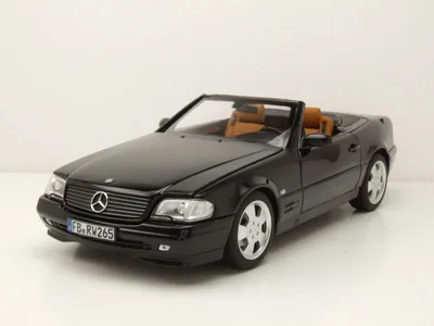 Produktbild von Mercedes SL 500 R129 Cabrio 1999 schwarz Modellauto 1:18 Norev