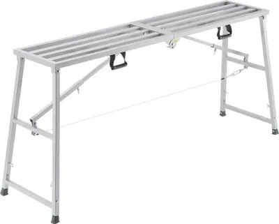 Image de Plate-forme de travail Plate-forme de travail Marchepied jusqu'à 400 kg - Hauteur réglable 900-1500 mm - Stable et sûr - Pour les professionnels et les bricoleurs
