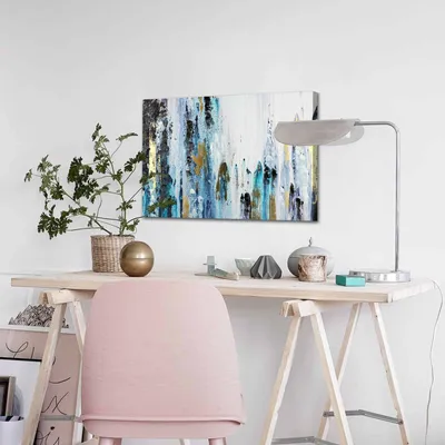 Image de Wallity, 4570ABSC- GLR1091, Multicolore, Tableaux sur toile, 45 x 70 cm, 100 % toile