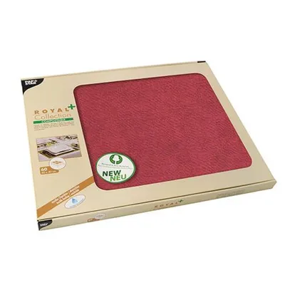 Produktbild von PAPSTAR 60 Tischsets, stoffähnlich, PV-Tissue "ROYAL Collection Plus" 30 cm x 40 cm bordeaux | Faltschachtel (60 Stück)