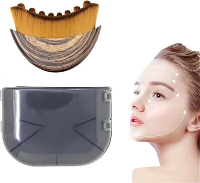Imagen del producto de Cepillo de drenaje linfático facial, para definir el contorno de la barbilla, que ayuda a reducir la hinchazón, ideal para el uso diario