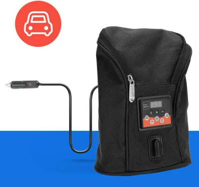 Produktbild von Babyflaschenwärmer, Tasche, einstellbare Temperatur, kabellos, isoliert, Milch für Muttermilch, Auto, Outdoor, Reisen, Schwarz