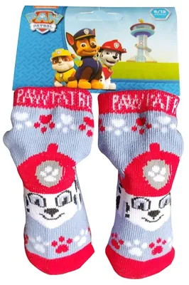 Immagine prodotto di Nickelodeon Paw Patrol calzini da bambino con cane Marshall rosso grigio taglia 15/17