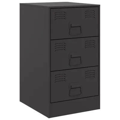 Immagine prodotto di Comodino Nero 34,5x39x62 cm in Acciaio