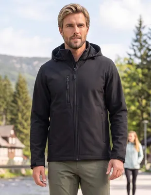 Image de Veste softshell pour hommes ALTISPORT, modèle NoPrint NP/ALM845, couleur noire, taille M