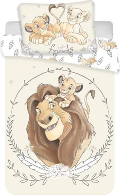 Produktbild von Disney Bettwäsche für Babys, 2-teilig, 100 x 135 cm, 100% Baumwolle, Simba Mufasa