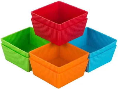 Immagine prodotto di Set di 8 stampi in silicone riutilizzabili per muffin, diametro 9 cm