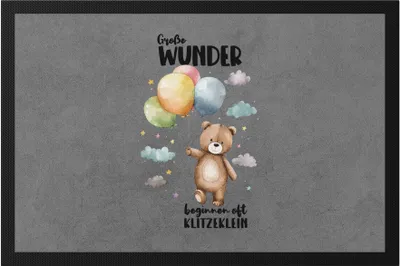 Produktbild von Große Wunder beginnen oft klitzeklein Fußmatte Das Baby Kommt Geschenk Baby Kind