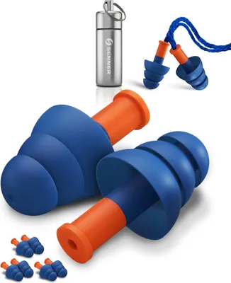 Produktbild von Senner ® WorkPro Strong | Ohrstöpsel zum Arbeiten – Ideal bei lauten Lautstärkequellen – Gehörschutz im Beruf & Zuhause – 3 extra Paare, Nylonschnur