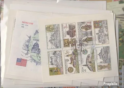 Produktbild von Briefmarken Tschechoslowakei 25 verschiedene Blöcke und Kleinbögen
