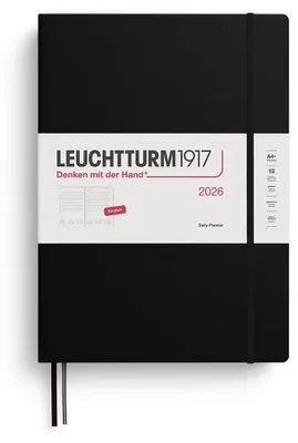 Obrázok produktu pre LEUCHTTURM1917, Denný plánovač Master (A4+), rok 2026, čierna farba, anglická verzia