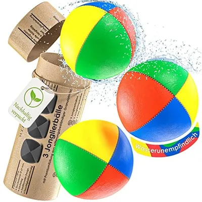 Productafbeelding van Jongleerballen Set - Jongleer set - Oefenen en Leren - Waterafstotende Vulling - 67 mm 125 g - Niet gespecificeerd