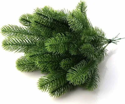 Produktbild von Künstliche Tannenzweige, 30 Stück künstliche Tannenzweige, Tannennadelgirlande DIY Girlande 24x8cm | Für Weihnachten, Garten- und Raumdekoration