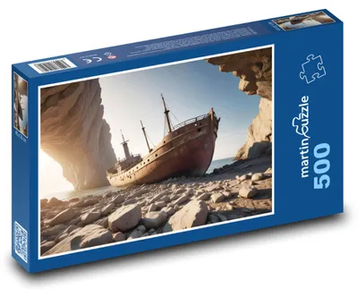 Produktbild von Puzzle 500 Gesunkenes Schiff Fantasy - martinpuzzle