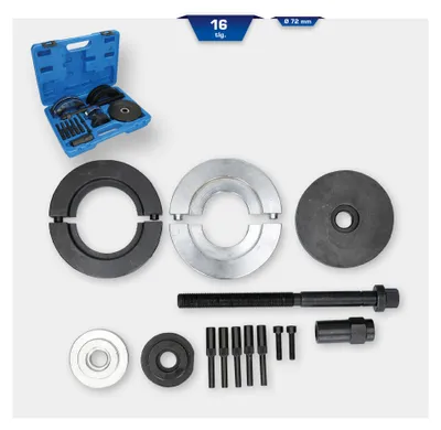 Imagen del producto de Juego de herramientas de montaje para buje/rodamiento de rueda KS TOOLS, modelo BT671450, con dimensiones de 72 mm, 250 mm y 95 mm, peso: 7000 g