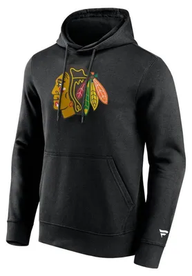 Productafbeelding van NHL Chicago Blackhawks hoodie met het primaire logo, zwart, van Fanatics