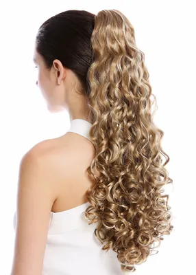 Produktbild von WIG ME UP Zopf Pferdeschwanz lockig voluminös lang Blond Mix 9563B-V-15H613