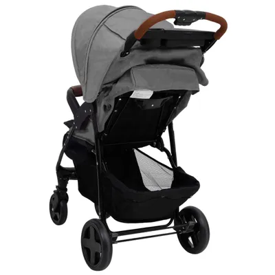 Produktbild von Möbel 2-in-1 Kinderwagen Hellgrau Stahl - Kombikinderwagen 10371