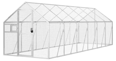 Produktbild von Voliere, Vogelvoliere mit Drahtgitter, Vogelkäfig für den Außenbereich, Vogelhaus für Papageien