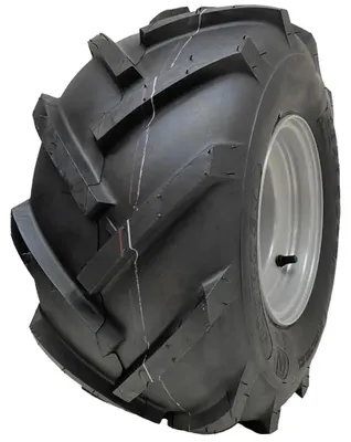 Obrázek produktu pro Pneumatika 18x9,50-8 s otevřeným středem, typ P328, na ráfku s výstupky, pro rotavátor, 4 šrouby, rozteč 100 mm