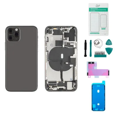 Produktbild von iPhone 11 Pro Gehäuse mit Backcover Spacegrau - Set