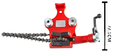 Image de Dispositif de serrage pour tuyaux, poignée à manivelle ergonomique, grande capacité de serrage, rouge et noir
