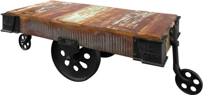 Produktbild von MASSIVMOEBEL24 Couchtisch Altholz 120x60x43 mehrfarbig lackiert INDUSTRIAL #18