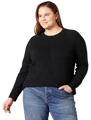 Produktbild von A. Essentials Damen-Pullover, klassisch, weich, langärmelig, Rundhalsausschnitt,