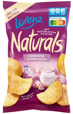 Obrázek produktu pro Bahlsen Naturals krémové česnekové bramborové lupínky balení 95g