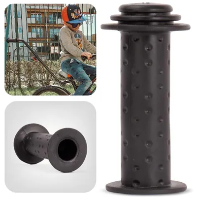 Image de Poignée de vélo Poignée de guidon Enfants Vélo Poignée en caoutchouc Poignée en caoutchouc noire