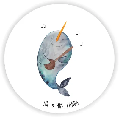 Produktbild von Mr. & Mrs. Panda magnet Narwal Gitarre - Weiß - Geschenk, Meer, Tanzen, für kühlschrank, Wal, fotos, Kühlschrankmagnet, pinnwand, pinwand, Gespräche, Probleme