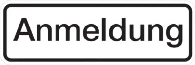 Produktbild von Dreifke® Hinweisschild, Anmeldung, 60 x 180 mm, Alu geprägt 1 Stk.
