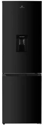 Produktbild von CONTINENTAL EDISON CECF251NFBD 251 l Kühlschrank-Gefrierkombination mit Total No Frost, No-Plumbing 2 l Front-Wasserspender, schwarze Ausführung, umkehrbare Türen