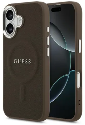 Produktbild von GUESS case passend für IPHONE 17 kompatibel mit MagSafe GUHMP17SPSAREGSW (PU W/ Classic Logo) brown
