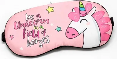 Produktbild von Einhorn Schlafmaske Augenbinde Schlafbrille Reisemaske Maske rosa Augenmaske Neu