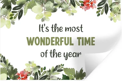 Produktbild von MuchoWow® Wandtattoo Wandsticker Wandaufkleber Weihnachten - Zitat - Aquarell 90x60 cm Selbstklebend und Repositionierbar - Aufkleber