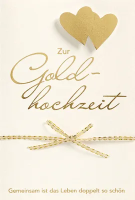 Produktbild von Goldhochzeit - 50. Hochzeitstag - Glückwunschkarte im Format 11,5 x