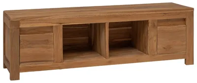 Obrázek produktu pro TV stolek, rozměry 110 x 30 x 35 cm, přírodní barva, masivní teakové dřevo