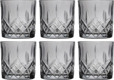 Obrázek produktu pro Sklenice na vodu šedé 350 ml - 6 kusů
