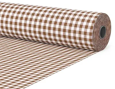 Obrázek produktu pro Látka Gamusi z bavlny s kostkovaným vzorem Vichy, barva taupe – šířka 280 cm, prodává se po metrech – 70 % bavlna, 30 % polyester – OEKO-TEX Standard 100 – v jednom kuse