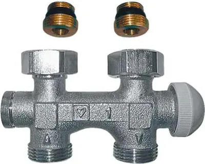 Image de Corps de dérivation Herz 3000 pour installation monotube. Fig.3792(92) Rp1/2 pouce, vanne thermostatique, 1 pièce.